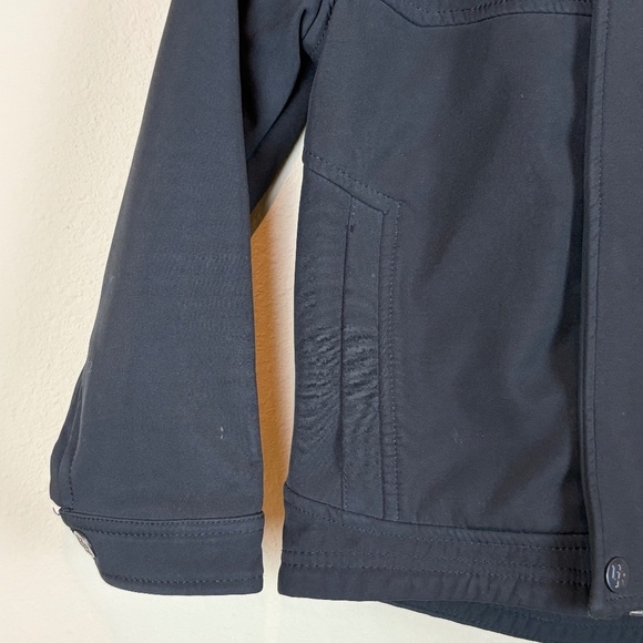 Soft Shell Mixed Media Boys Black Winter Jacket with Zip Off Hood; Size 7 - Picture 3 of 14